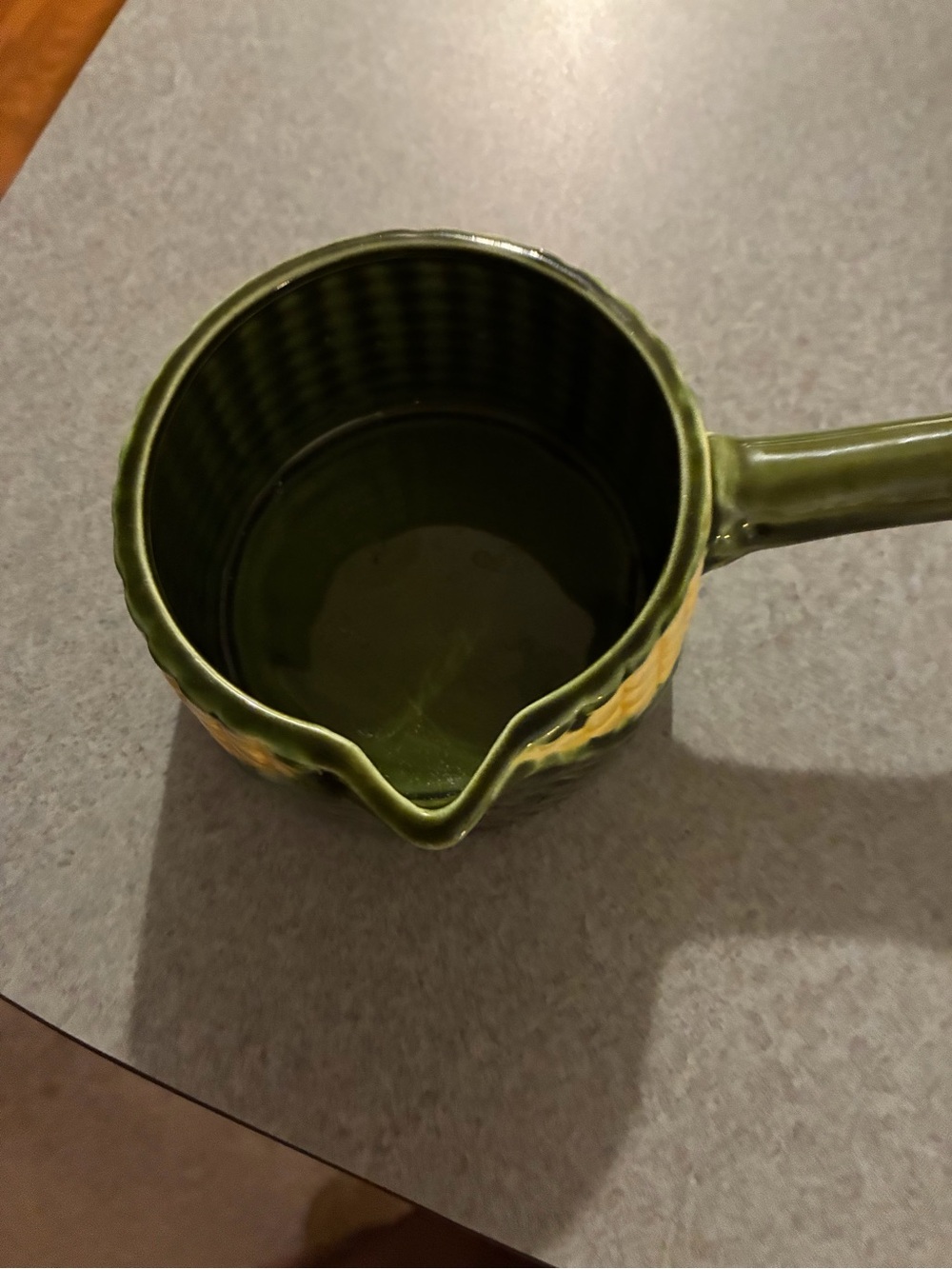 Enesco Green Ceramic Pouring Pot with Sunflower Accent